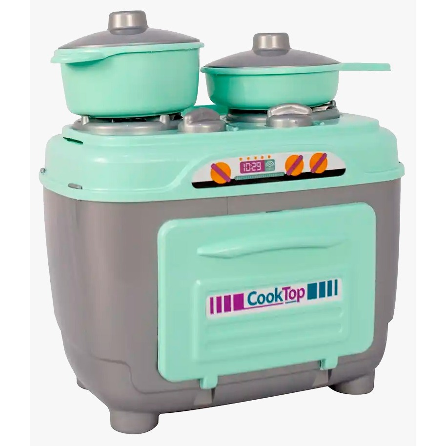 Play Cooker Fogãozinho com 2 Panelas Vintage Cozinha de Brinquedo ...