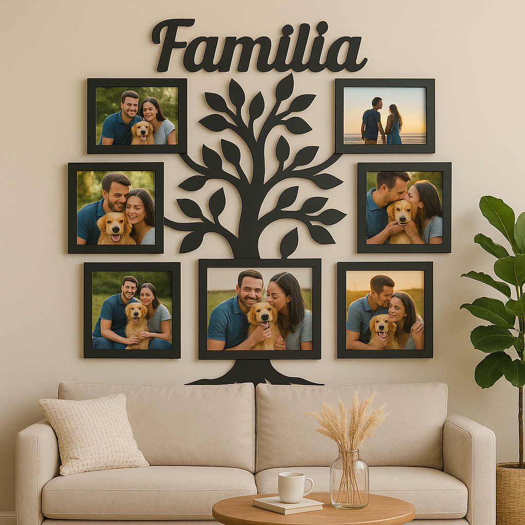 Mural de Fotos Família em MDF Árvore Decorativa | Shopee Brasil