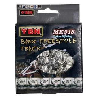 Corrente Bike Grossa Bmx Meio Elo Single Fixa Half Link Ybn Cor Cinza Grau