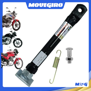 kit Cavalete Descanso Lateral Regulagem Cg Titan 125 150 160 1994 A 2025 Pezinho Mola + Parafuso