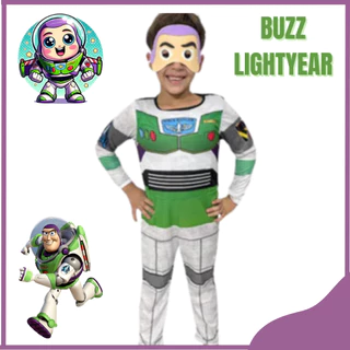 Fantasia Infantil Buzz Lightyear Longo Com Mascara De E.V.A E Com Enchimento