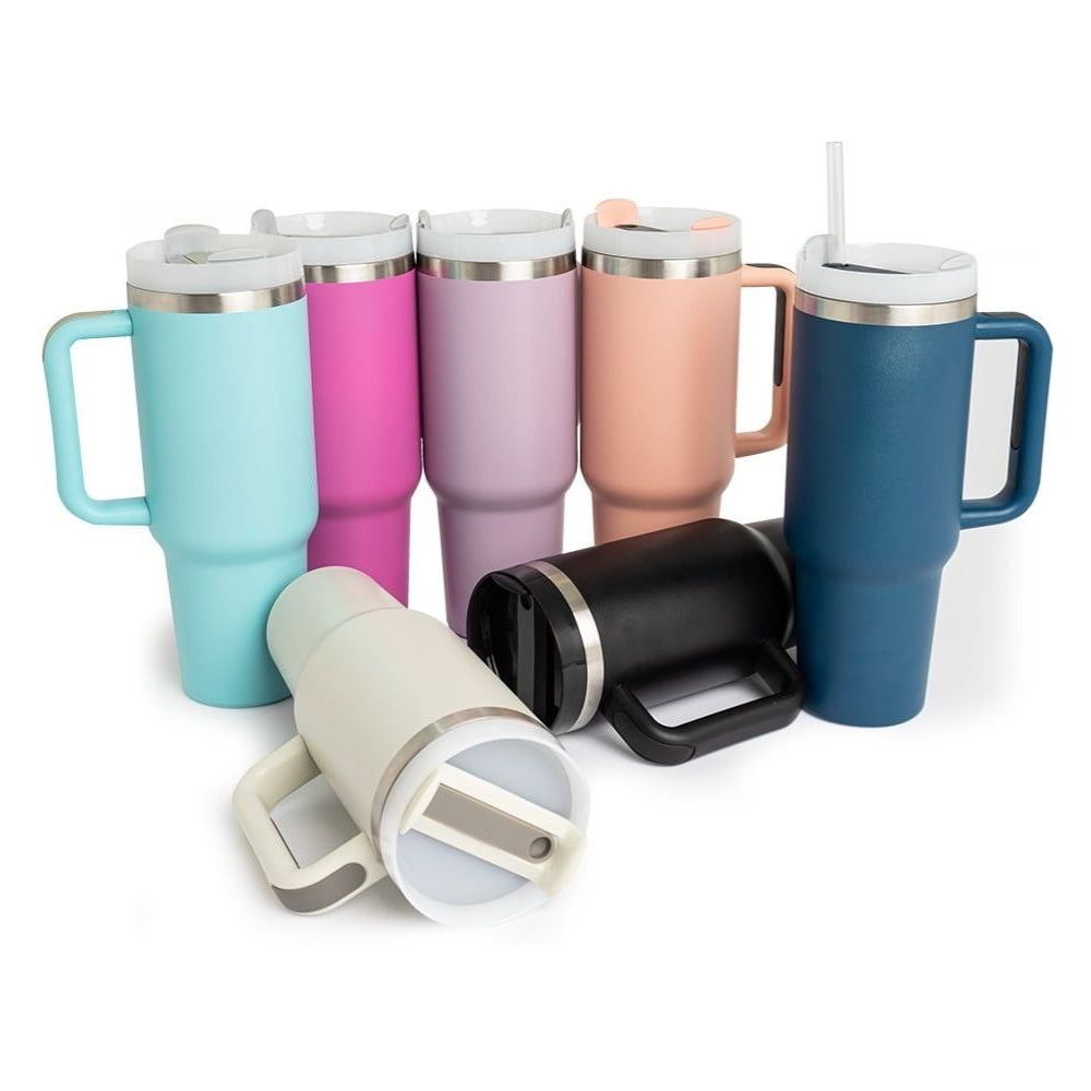 Garrafa Copo Térmica 1200ml Para Agua Café Metal Aço Com Alça Canudo Caneca Portátil