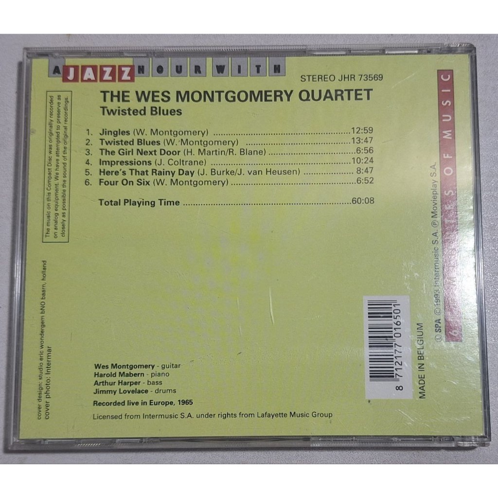 CD The Wes Montgomery Quartet -- Twisted Blues | Shopee Brasil