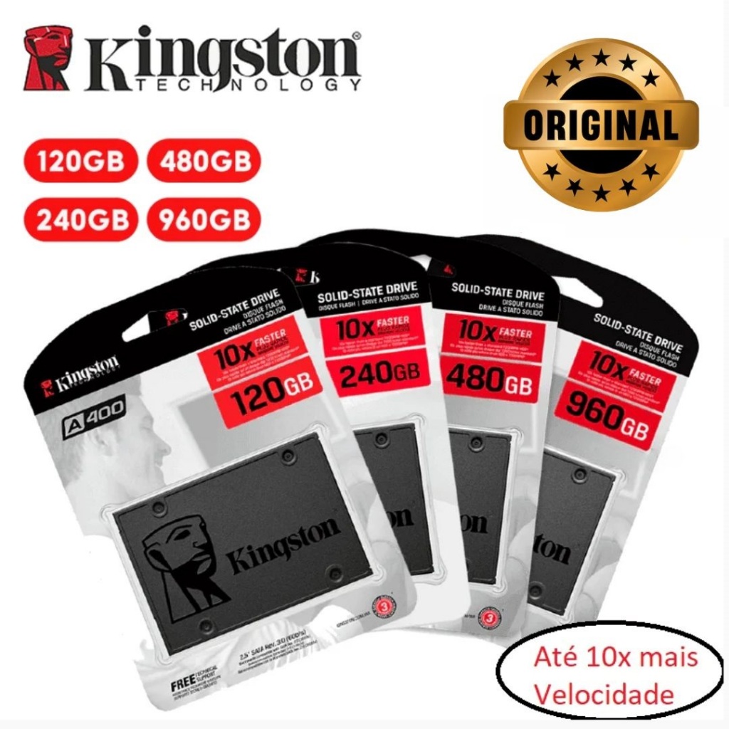 SSD Kingston 960GB 480GB 240GB 120GB - Original Kingston Pronta