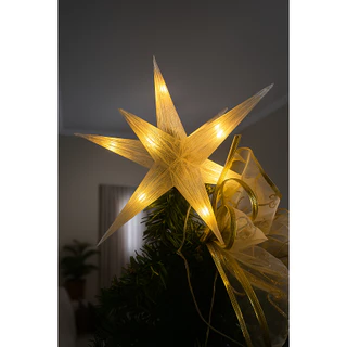 Estrela De Natal Topo De Árvore Com Led Toque Final Perfeito