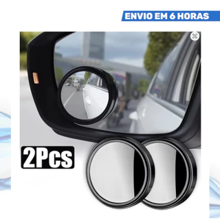 2 Espelho Auxiliar Retrovisor Convexo Moto Carro Elimina Ponto Cego Vidro 5cm oho de peixe Vista em Oferta na Shopee