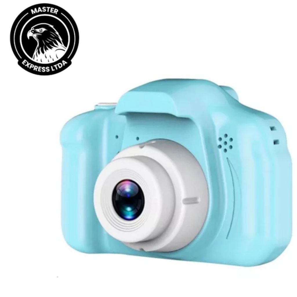 Mini Câmera Digital Azul Com Tela LCD 2.0