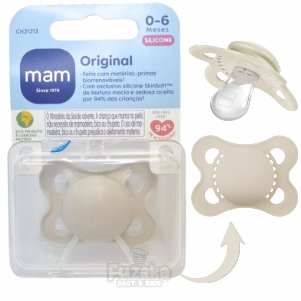 Chupeta MAM Original 0-6 meses - Bebe Recém Nascido RN Rosa e Azul