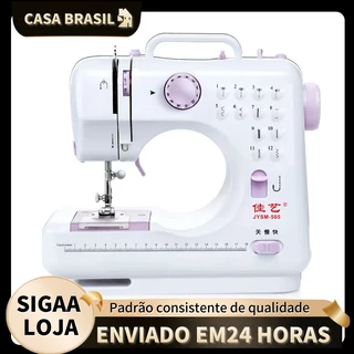 Mini Máquina De Costura Multifuncional Doméstica Composta de 12 Pontos - Bivolt