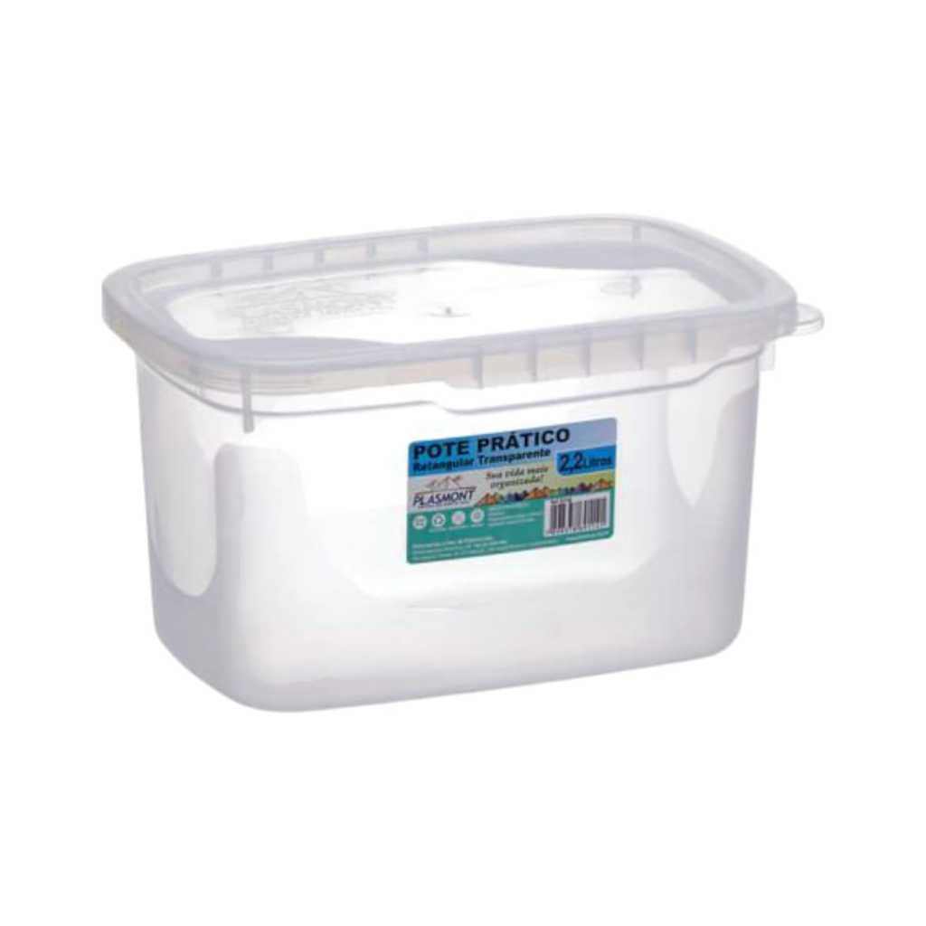 Kit Potes Práticos 2,200 ml Transparente Marmita Alimentos Cozinha