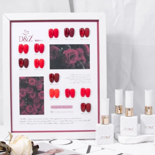 Kit Esmaltes em Gel 12 Cores D&Z Coleção Premium Alta Pigmentação Manicure Nail Designer em Oferta na Shopee