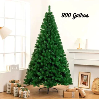 Árvore de Natal CHEIA Tradicional 2,10M 900 Galhos Ajustável Hastes Flexíveis BASE DE METAL
