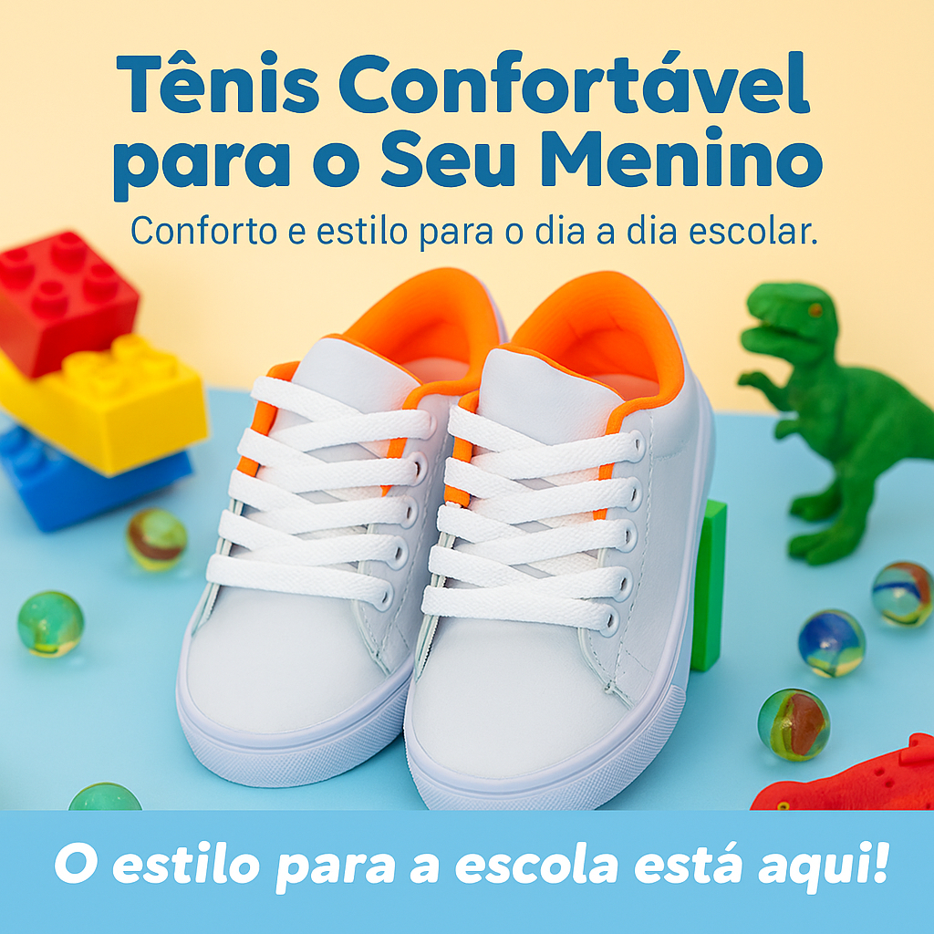 Tênis Infantil Masculino para Escola Confortável e Versátil Estilo ...