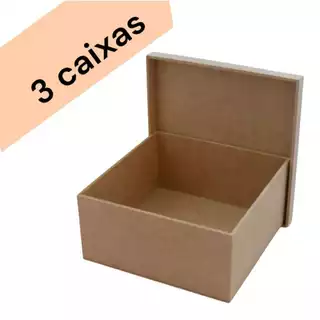caixa convite kit com 3 unidades 17x17x8