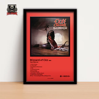 Quadro Placa Decorativa rock Ozzy Osbourne Blizzard Off Ozz em MDF 20x28cm. kIT