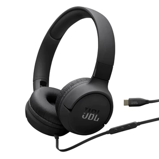 Fones de ouvido Jbl Tune 520c com fio USB-c com áudio de alta resolução