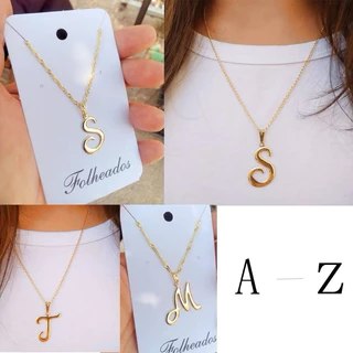 Colar Inicial Letra Folheado a Ouro 18K