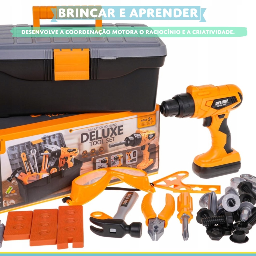 タティスjr セット Kit de Ferramentas Infantil Deluxe – Brinquedo Educativo com
