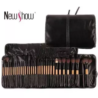 Kit 32 Peças Conjunto De Pincéis De Maquiagem Para Pó Sombra Delineador Lábios com estojo