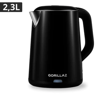 Chaleira Elétrica Sem Fio 2,3 Litros Térmica Preto Gorillaz 127v