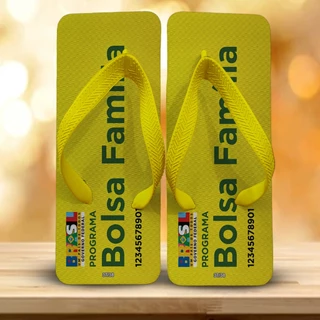 Chinelo quadrado BOLSA FAMÍLIA masculino Sandália Confortável Leve Estilosa Calçado Qualidade