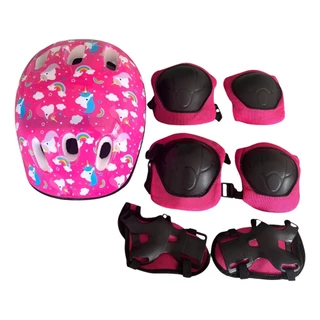 Kit Capacete Joelheira Cotoveleira Bike Skate Patins