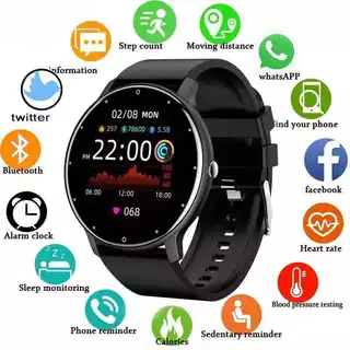 Relógio inteligente SmartWatch IP67 monitor freqüência cardíaca Tela TFT Lembrete de Chamadas