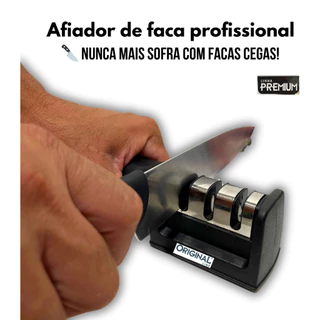 Afiador  Amolador Faca Profissional Com Afiação Aço Inoxidável em Oferta na Shopee