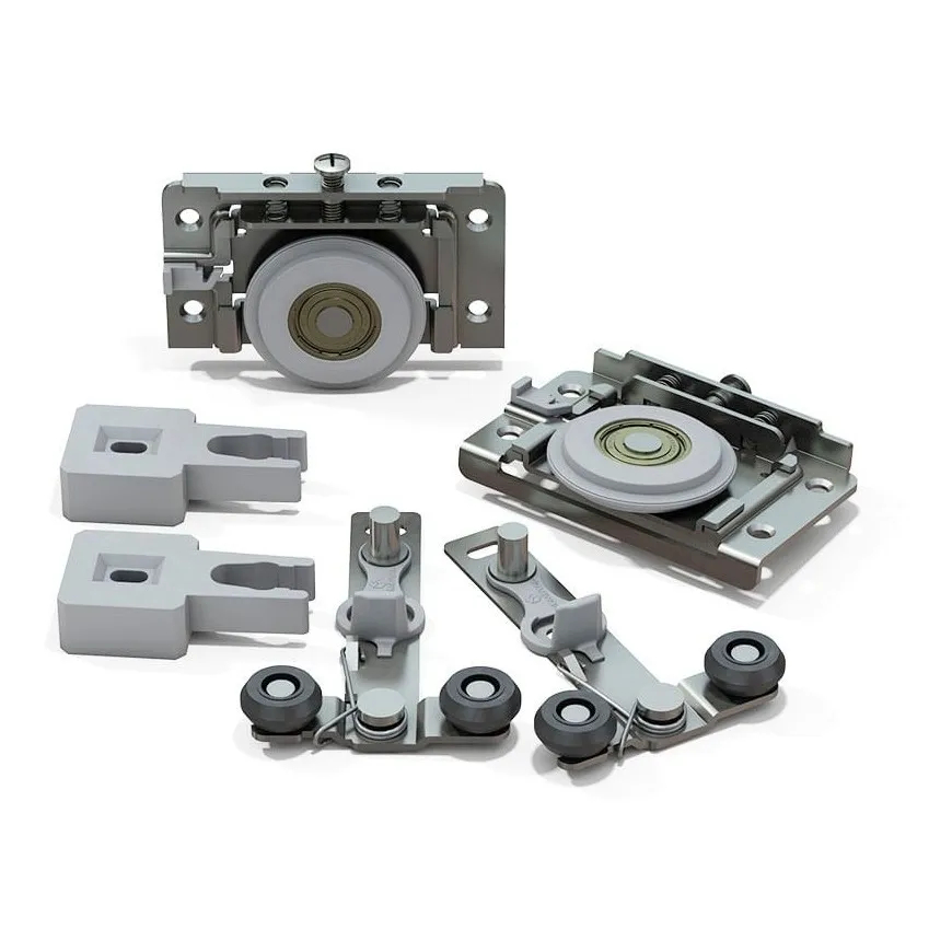 Kit Roldana Rodinha Para Porta de Correr de Guarda Roupa p/1 porta ...