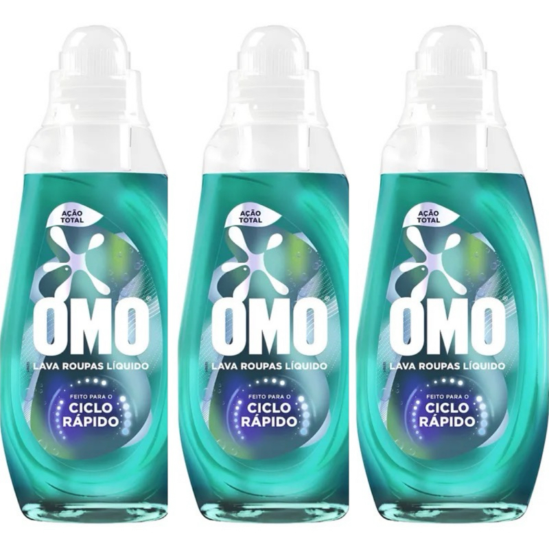 Sabão Liquido Omo Ação Total Máquina Frontal 750 Ml Kit 3und | Shopee ...