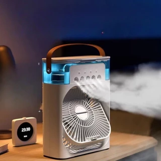 Mini ar condicionado ventilador portátil USB LED quarto sala de estar escritório desktop 600ml alça de tanque de água