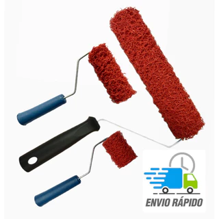 Kit Rolo Textura Cabelo de Anjo Premium 23cm/9cm/5cm C/Suporte