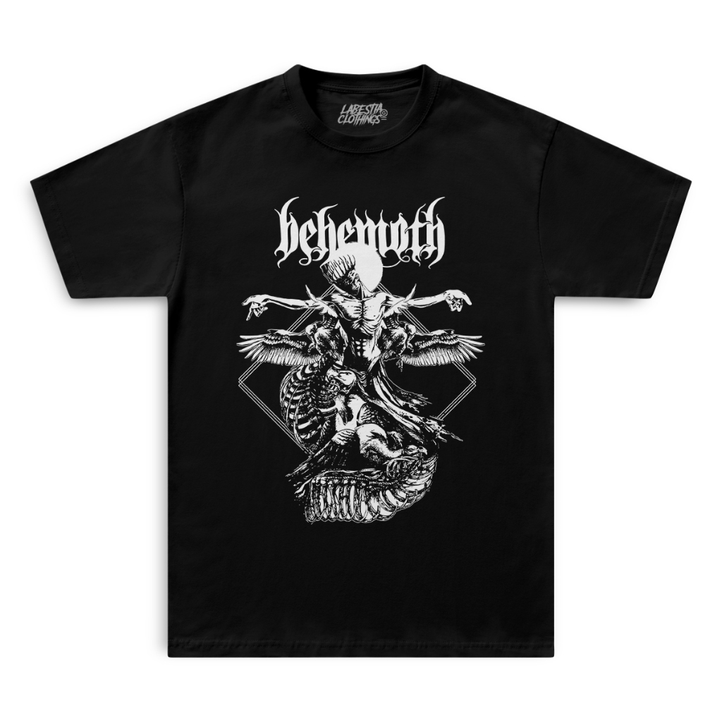 Camiseta Behemoth Amen Para Hombre – Estampado Delante Y Detrás, 100% Algodón, Corte Regular