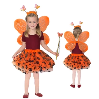 Kit 4 Fantasia Asas de Borboleta Fada Tiara Varinha e Saia Tule Infantil Vestidos De Halloween em Oferta na Shopee