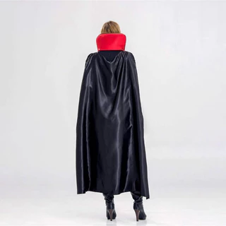 Capa Preta de Vampiro Fantasia Drácula 120cm E 160cm com Gola Alta Infantil e Adulto Festa Halloween em Oferta na Shopee