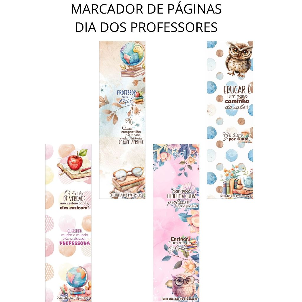 Marcador de Página, Dia dos Professores, professoras, brinde, 18x5cm ...