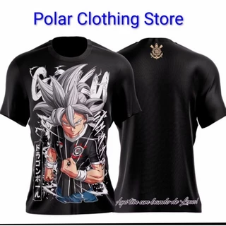 Camiseta Masculina Personalizada Goku Torcedor Times - Blusa de Malha 100% Algodão - Envio Rápido - Polar Clothing Store