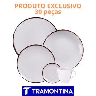 Jogo de Jantar Canyon Porcelana Decorada 30 Peças Tramontina em Oferta na Shopee