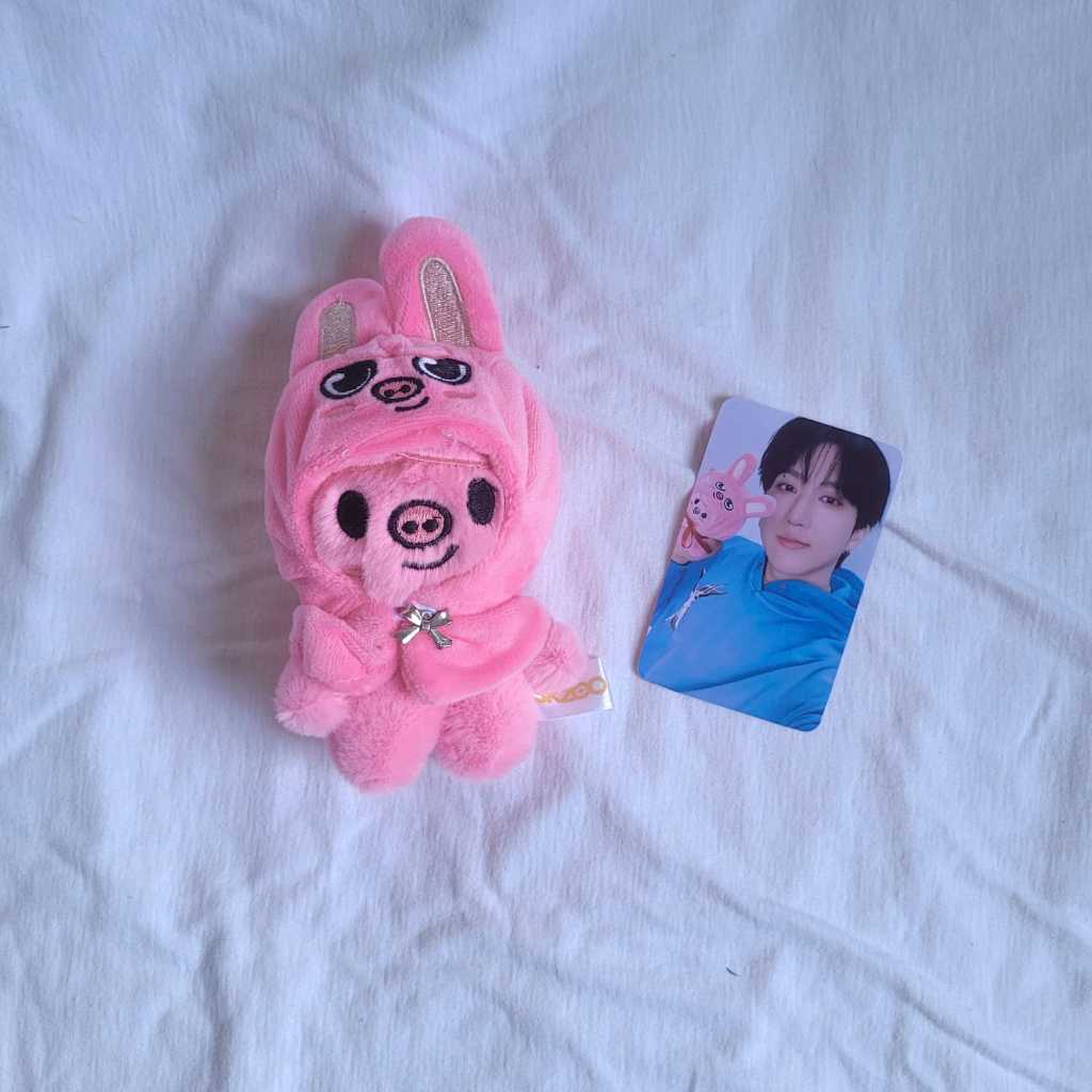 KPop Stray Kids Pelúcias Skzoo Capuz com Card Fanmade Felix