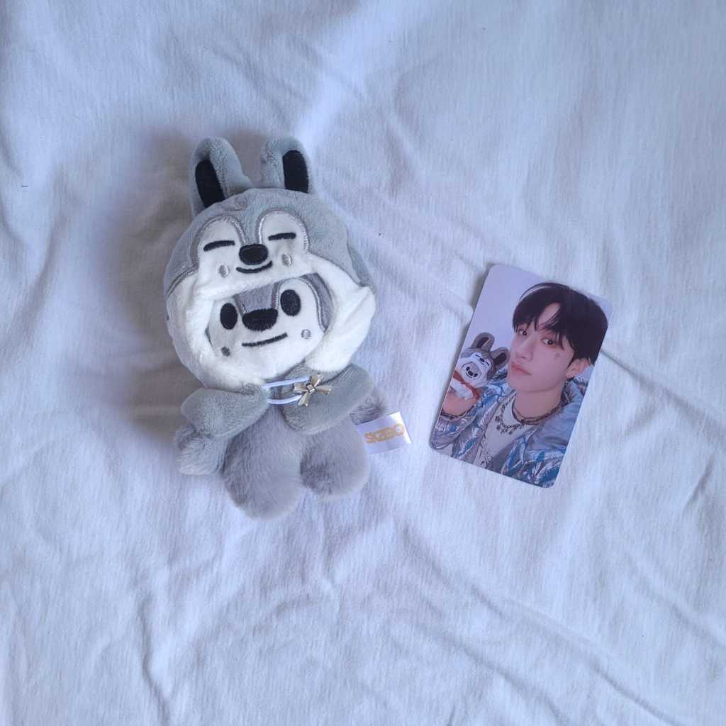 KPop Stray Kids Pelúcias Skzoo Capuz com Card Fanmade Felix
