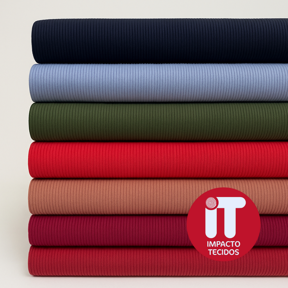 Tecido Malha Canelada 3D PREMIUM com Elastano metros x 1,50