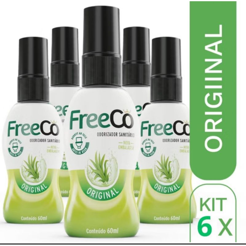 Freeco Bloqueador de Odor Sanitário kit com 6 unidades de 60ml | Shopee ...