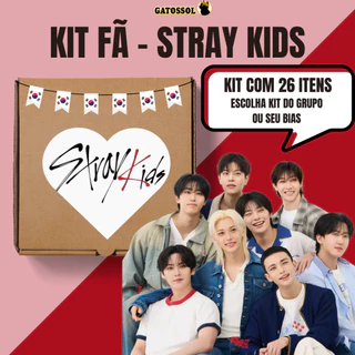 KIT FÃ STRAY KIDS - STAY - Bottons, Mini fotos, chaveiros, ímãs - Felix, Hyujin, Bang Chan, Han, Lee Know, I.N