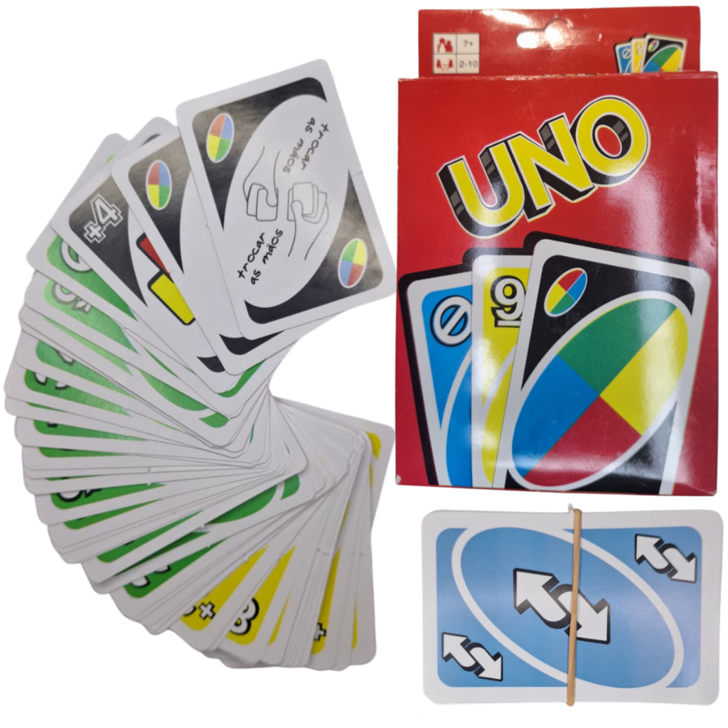 kit 2 Jogo de Cartas Baralho Uno 108 Cartas Tradicional Educativo ...