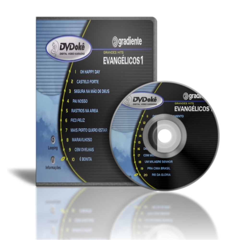 DVD KARAOKE - DVDokê Gradiente - Evangelicos 1- 20 MÚSICAS - REF