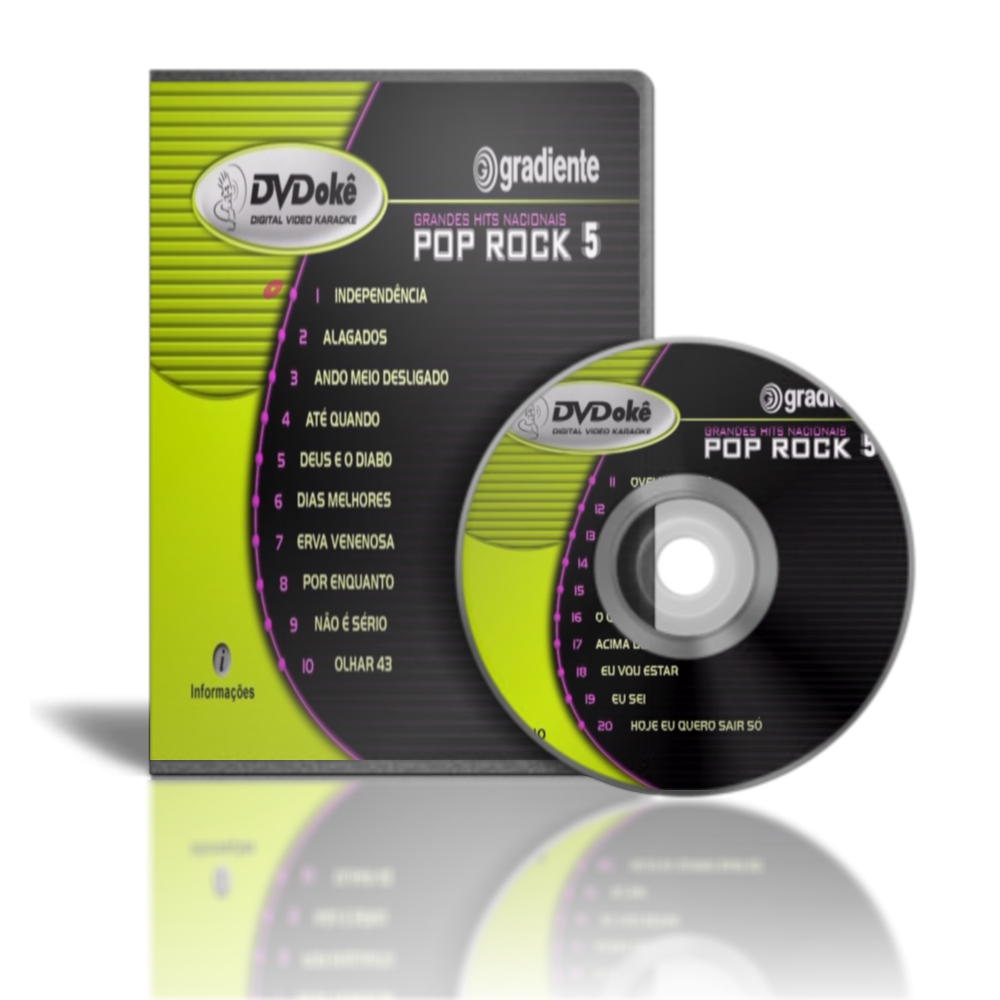 DVD KARAOKE - DVDokê Gradiente - Pop Rock 5 - 20 MÚSICAS REF 116