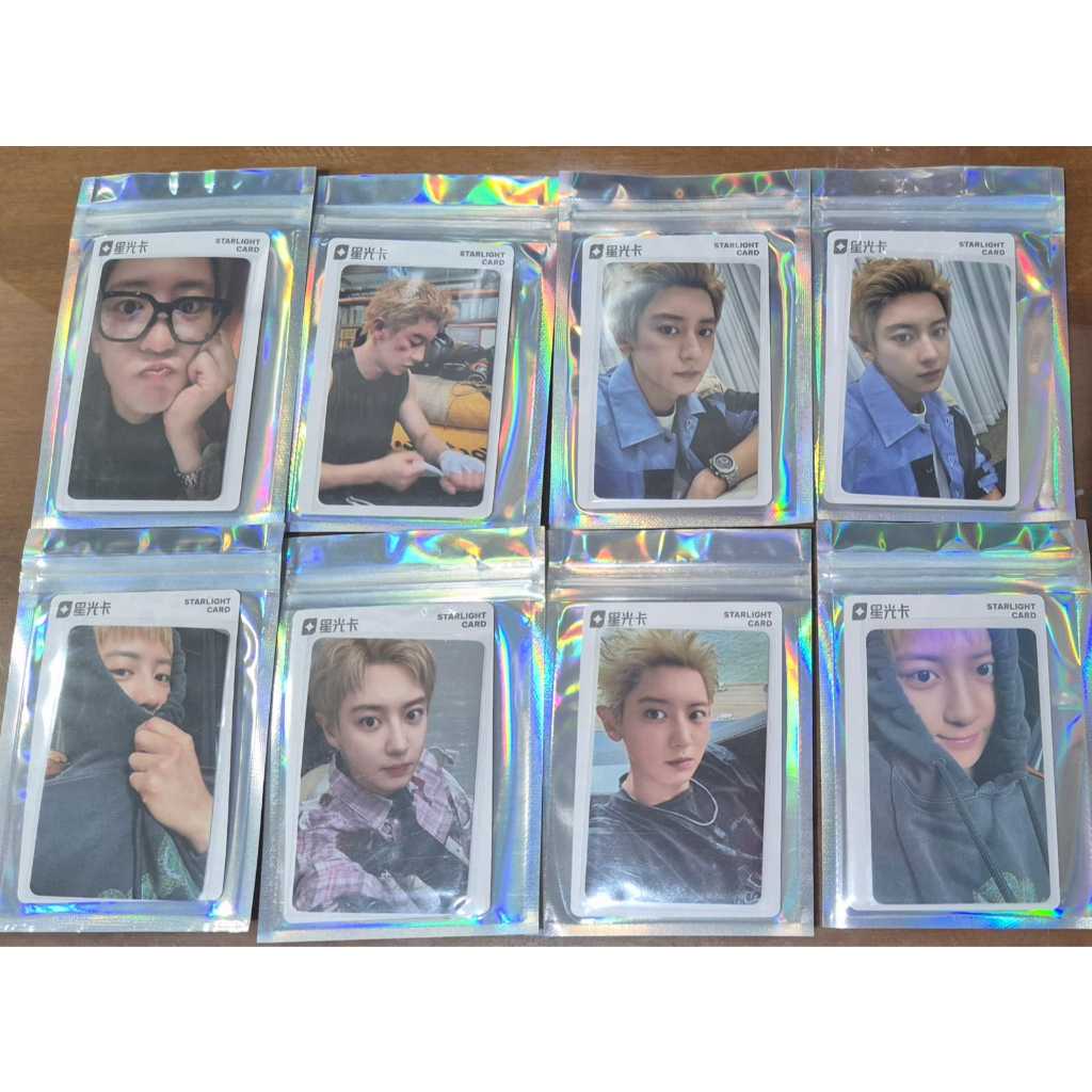 EXO チャニョル  QQ Music 中華 中国 starlight 星5 EXO photocard Chanyeol Black Out QQ Music | Shopee Brasil