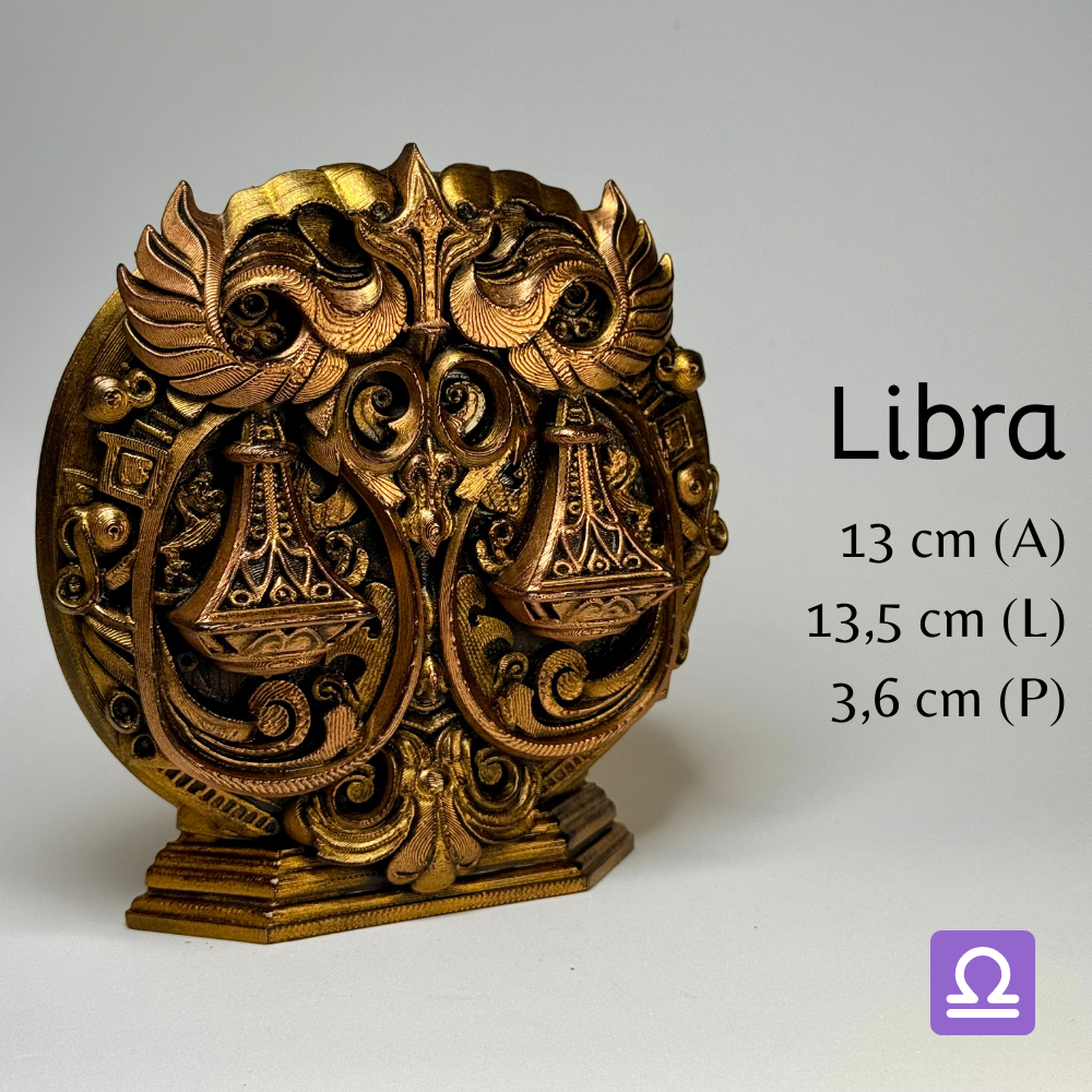 Escultura Decorativa 3D – Signo de LIBRA (Zodíaco) | Shopee Brasil