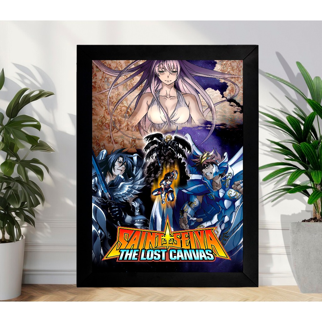 Quadro Cavaleiros do Zodíaco The Lost Canvas CDZ - com Acrílico na