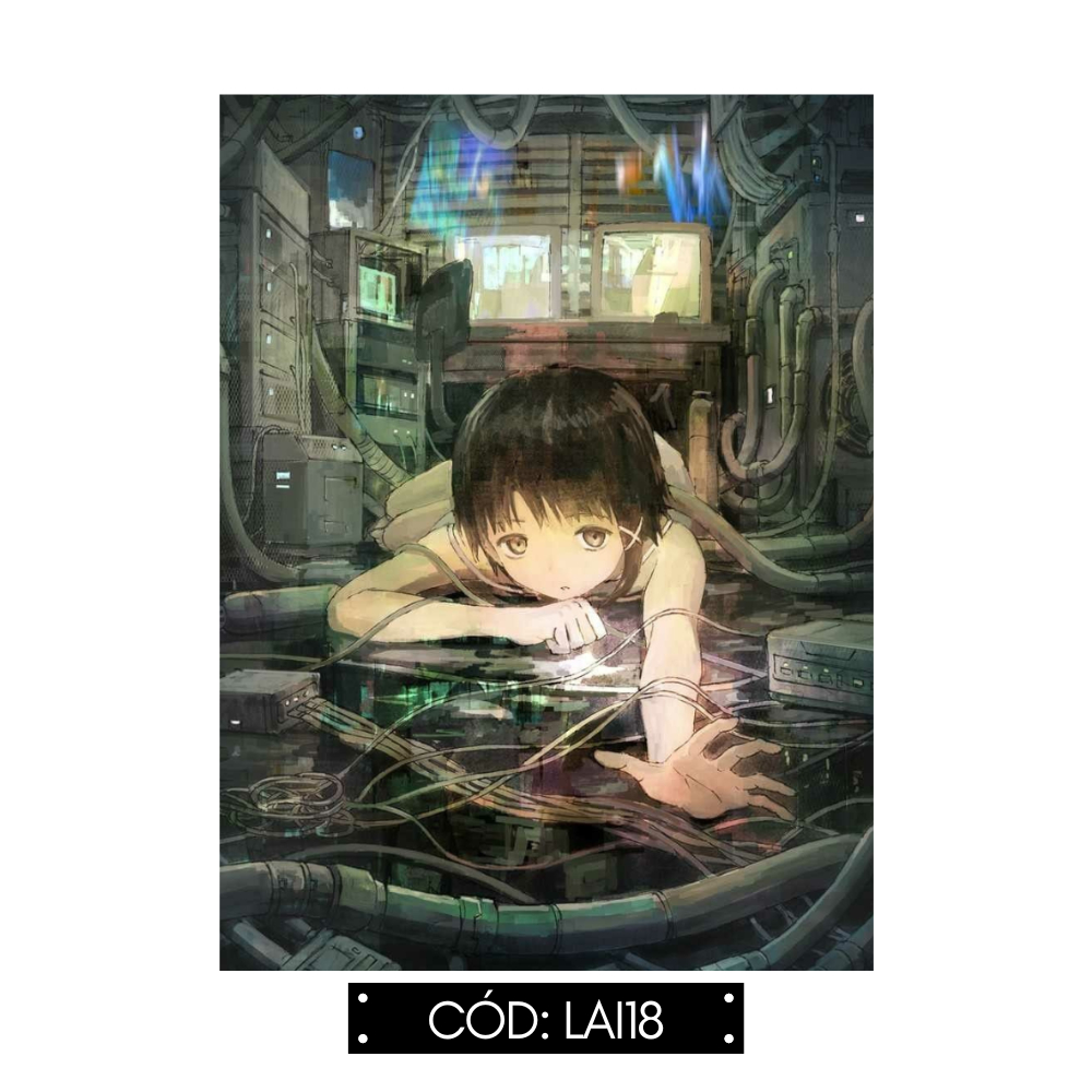 Serial Experiments Lain - Quadro Decorativo Sem Moldura